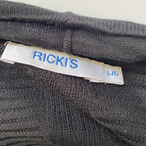 RICKI’S Black Lightweight Open Cardigan - Picture 5 of 6